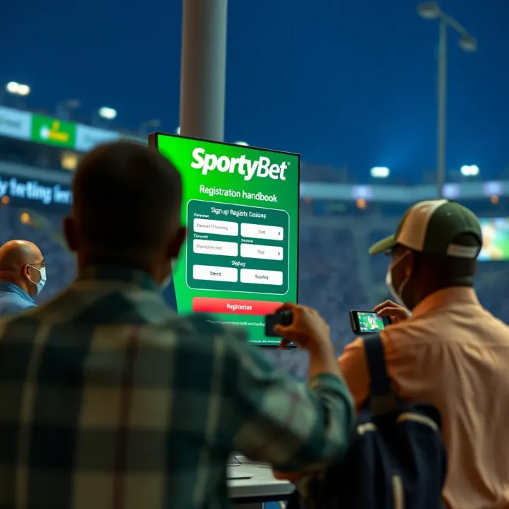 User entering registration details on a digital betting platform