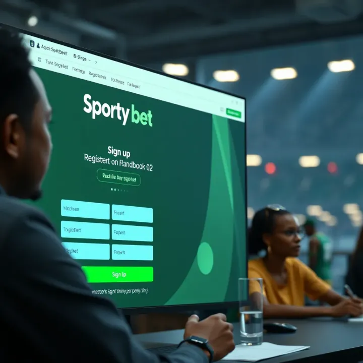 User logging into SportyBet Nigeria app on a smartphone screen
