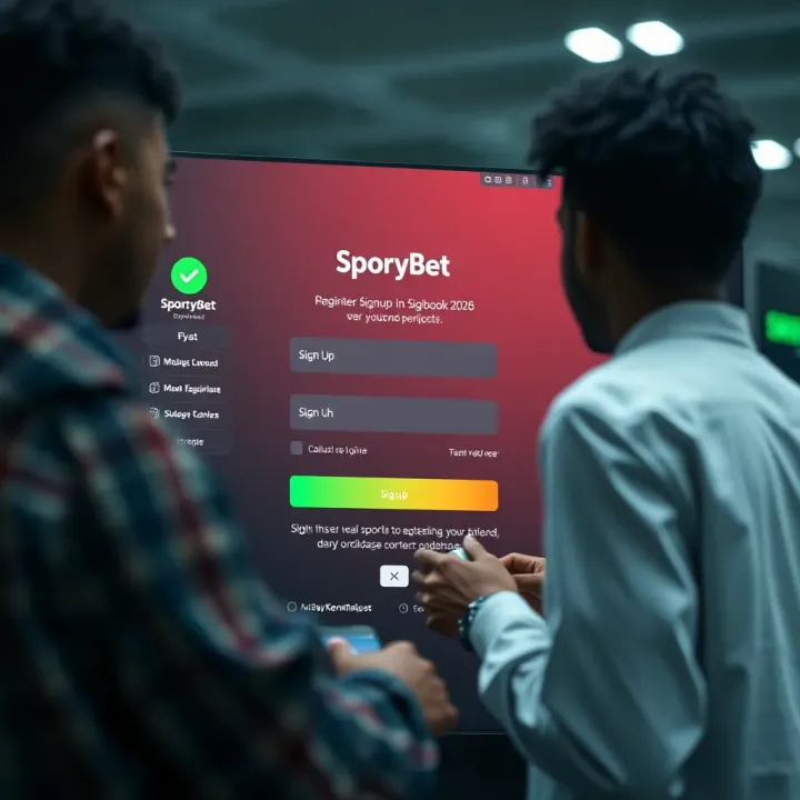 Mobile phone displaying the SportyBet login screen with a Nigerian flag in the background