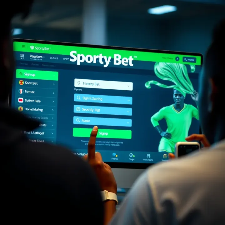 Mobile interface showing key features and secure betting options in the SportyBet app