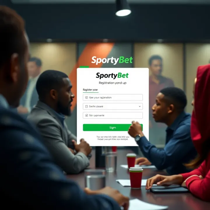 SportyBet Website Highlighting Account ID Section Computer screen displaying SportyBet website with highlighted account ID section
