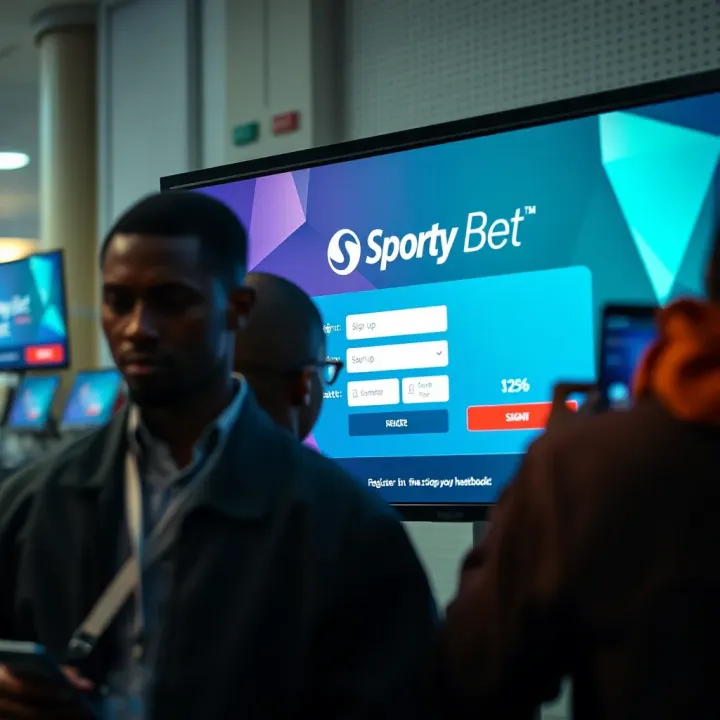 Logging In to SportyBet Nigeria Platform Login screen of SportyBet Nigeria platform displaying input fields and login button