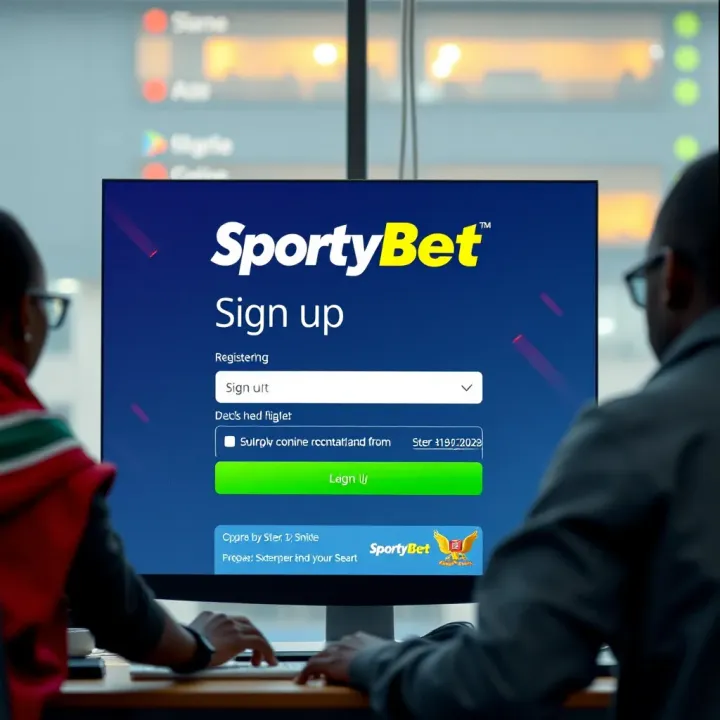 User interface showing installation options for the SportyBet app on various mobile devices