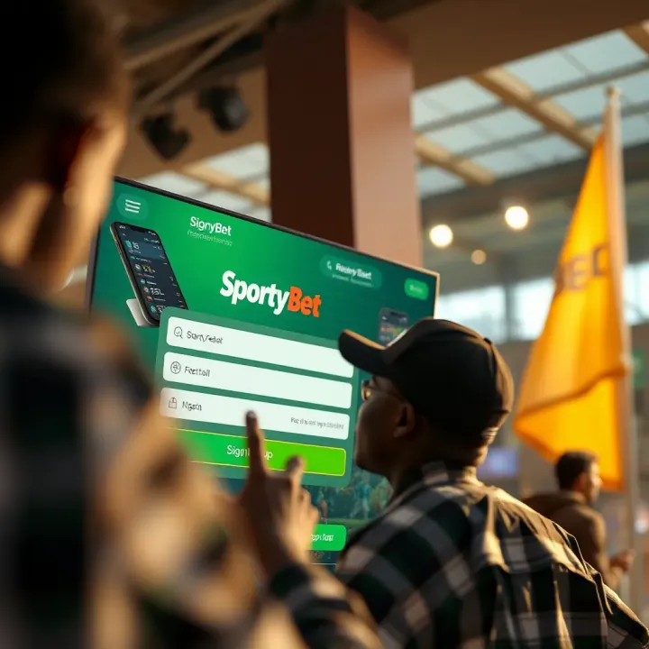 User installing an older version of the SportyBet app on a smartphone