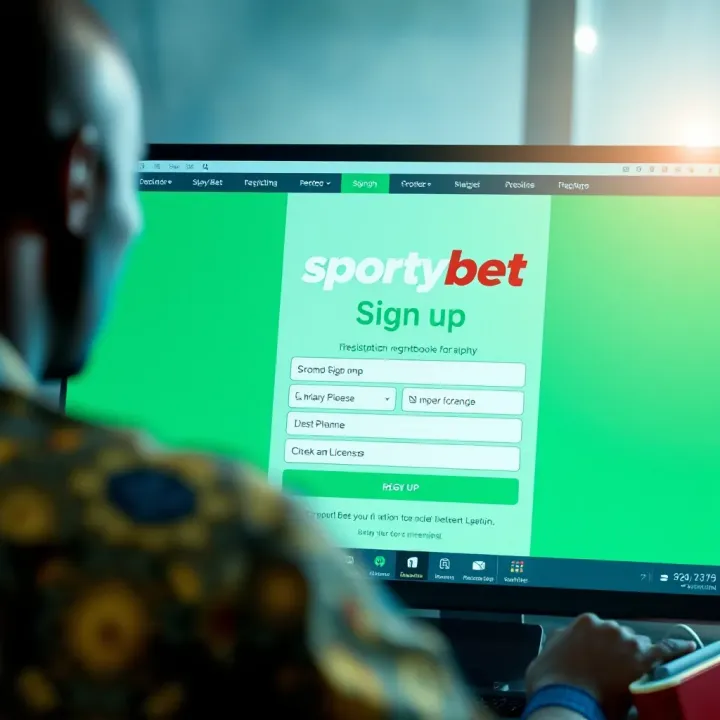Secure login concept with padlock icon on smartphone displaying SportyBet platform