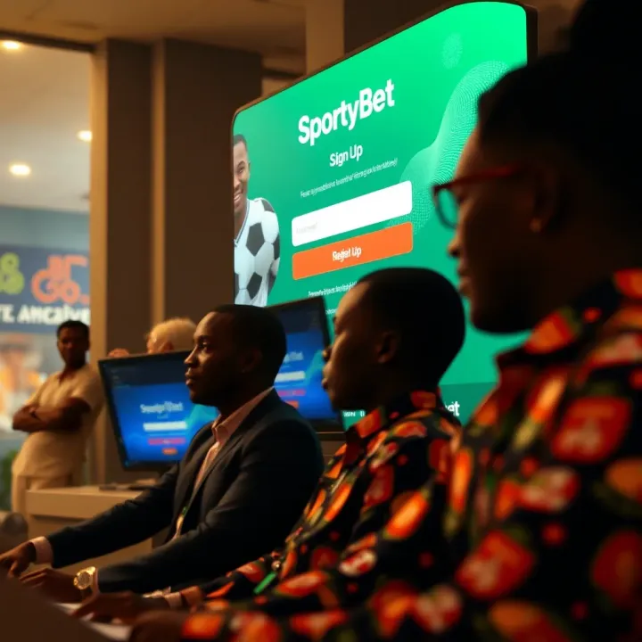 Nigerian Fans Engaged with the English Premier League Nigerian football fans watching a football match on television with excitement