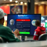 User interface of SportyBet login screen with username and password fields