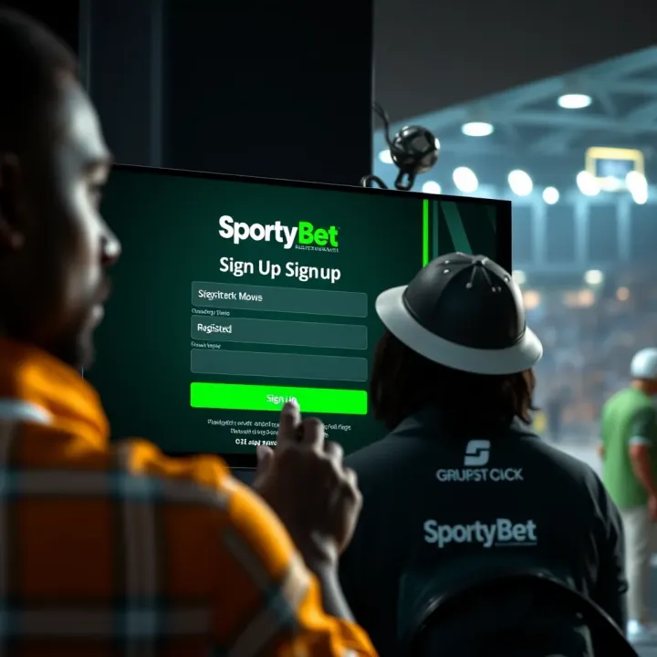 User entering registration details on SportyBet platform