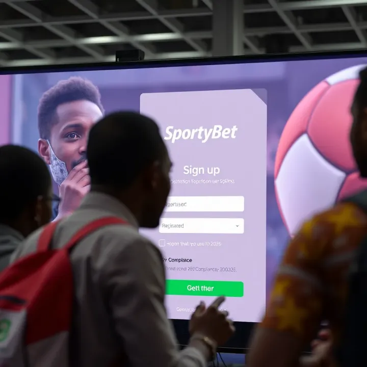 Sportybet app interface showing betting options on an Android phone