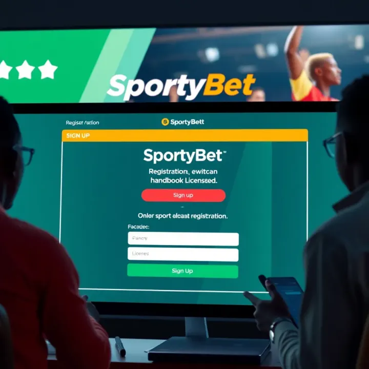 Mobile phone displaying SportyBet app features including betting options and live odds
