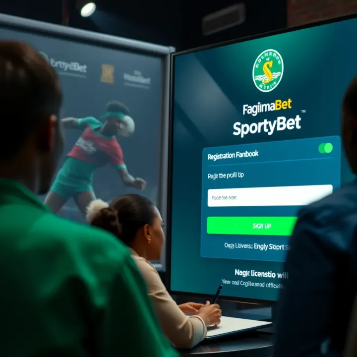 User interface showing live sports betting options on SportyBet app