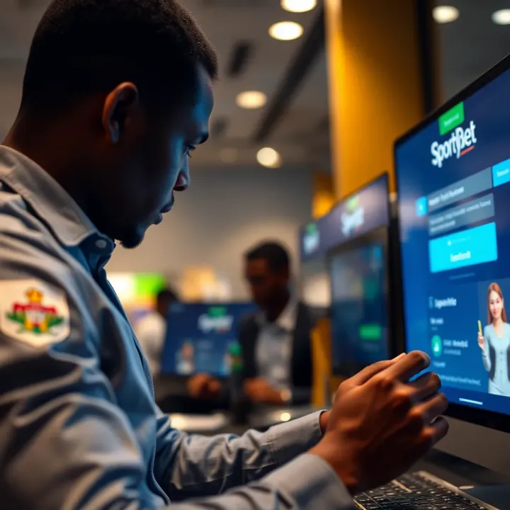 Live streaming of a football match on SportyBet Live TV platform with sports betting interface