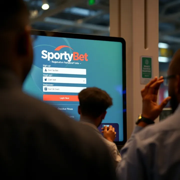 Mobile phone displaying SportyBet app interface with various sports betting options