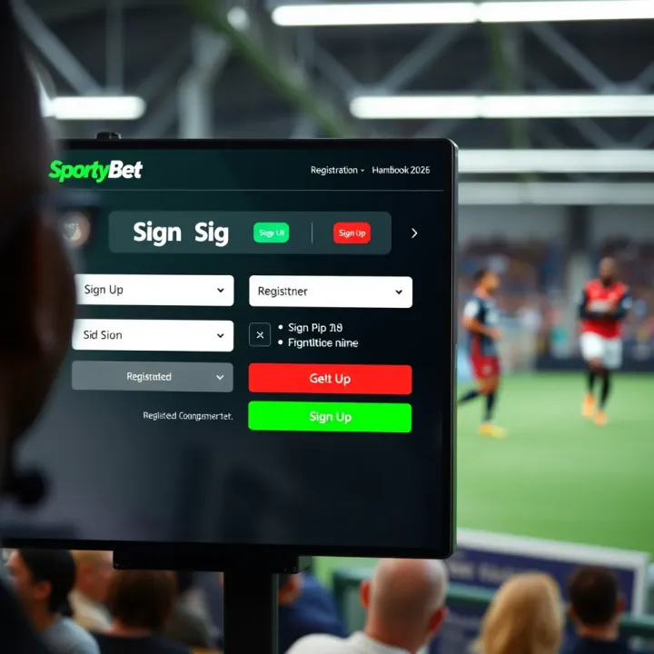 Display of SportyBet app download page on Android and iOS devices showcasing app features