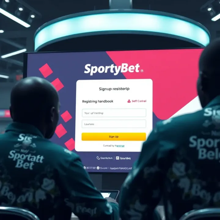 SportyBet old mobile lite app interface showing simple navigation on a basic smartphone